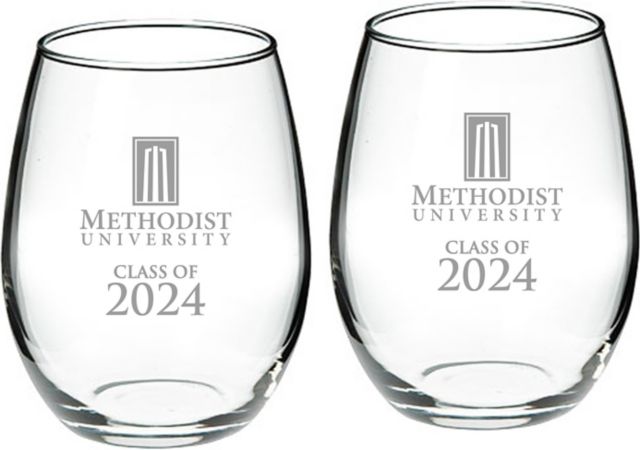 Methodist University Class of 2024 21 oz. Wine Glass - Set of 2 - ONLINE ONLY