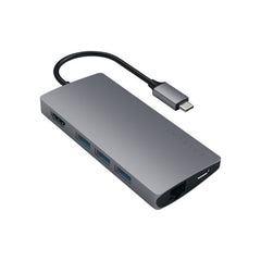 Satechi Type-C Multi-Port Adapter 4K With Ethernet V2, Space Gray - ONLINE ONLY