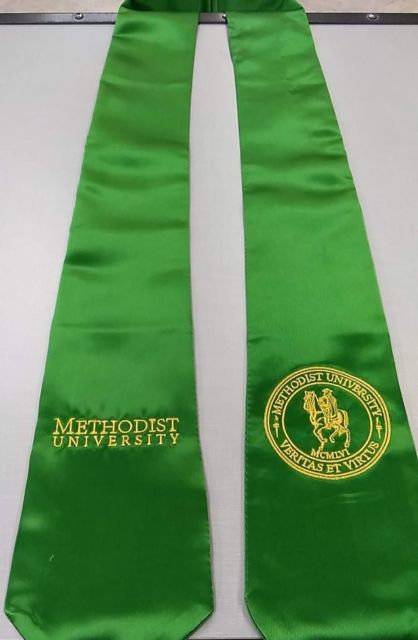 Methodist University Green/Gold Stole