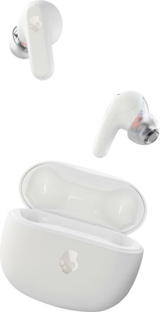 Skullcandy Rail True Wireless Earbuds,Bone/Orange Glow - ONLINE ONLY