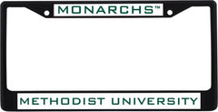 Methodist Metal License Plate Frame in Monarchs - ONLINE ONLY