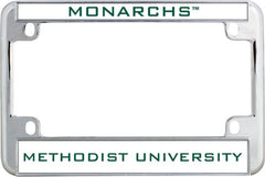 Methodist Metal Motorcycle License Plate Frame in Monarchs - ONLINE ONLY